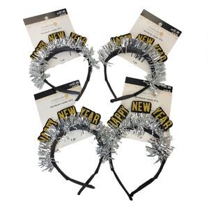 NWT Celebrate It "Happy New Year" NYE Headbands Set of 4